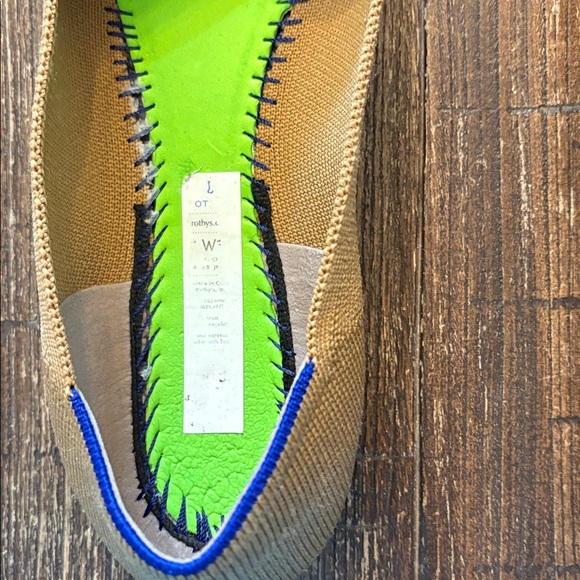 Rothy’s The Point Camel & Black Cap Toe Ballet Flat Size 10 - Picture 8 of 12